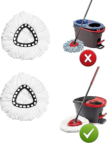 Miniatura 1 de 2 piezas de repuesto de trapeador giratorio EasyWring de 360 compatibles con la mayoría de la mopa giratoria universal