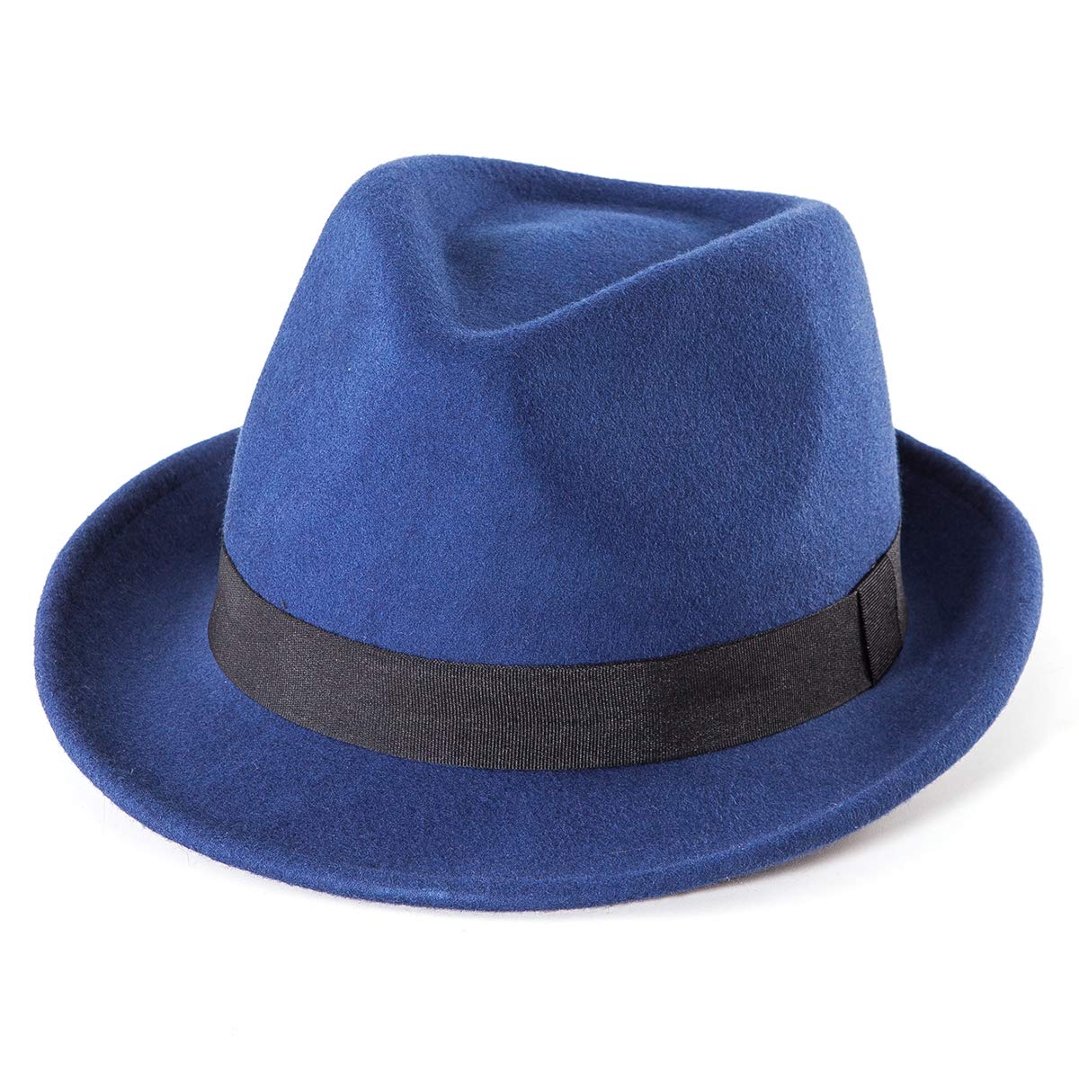 LADYBRO Straw Trilby Fedora Hat for Men Women 1920s Wool Felt Panama 7 1/4