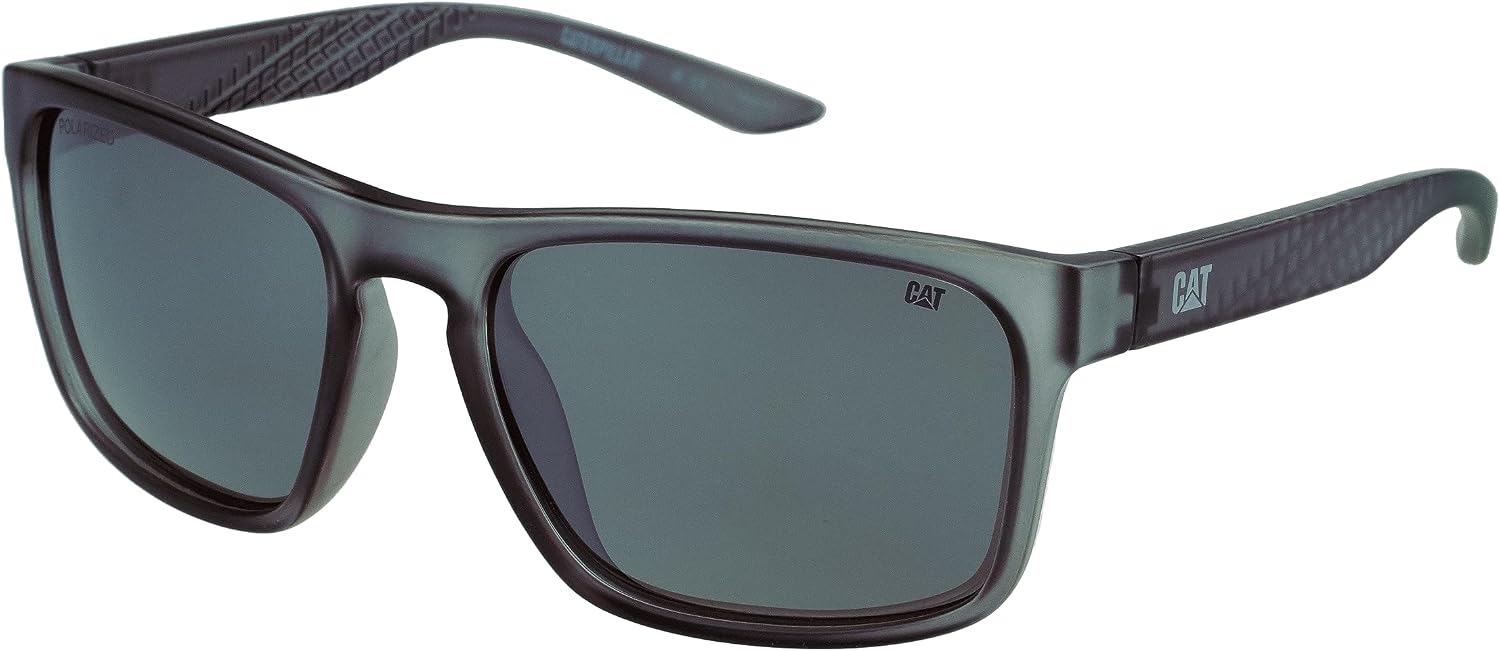 CAT 8017 Men's Polarized Square Sunglasses, UV400 Protection, 58 mm