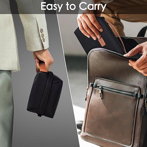 Miniatura 6 de DDgro Bolsa organizadora de artículos electrónicos, bolsa de accesorios perfecta para electrónica, cargador y cables de MacBook, cables, disco duro