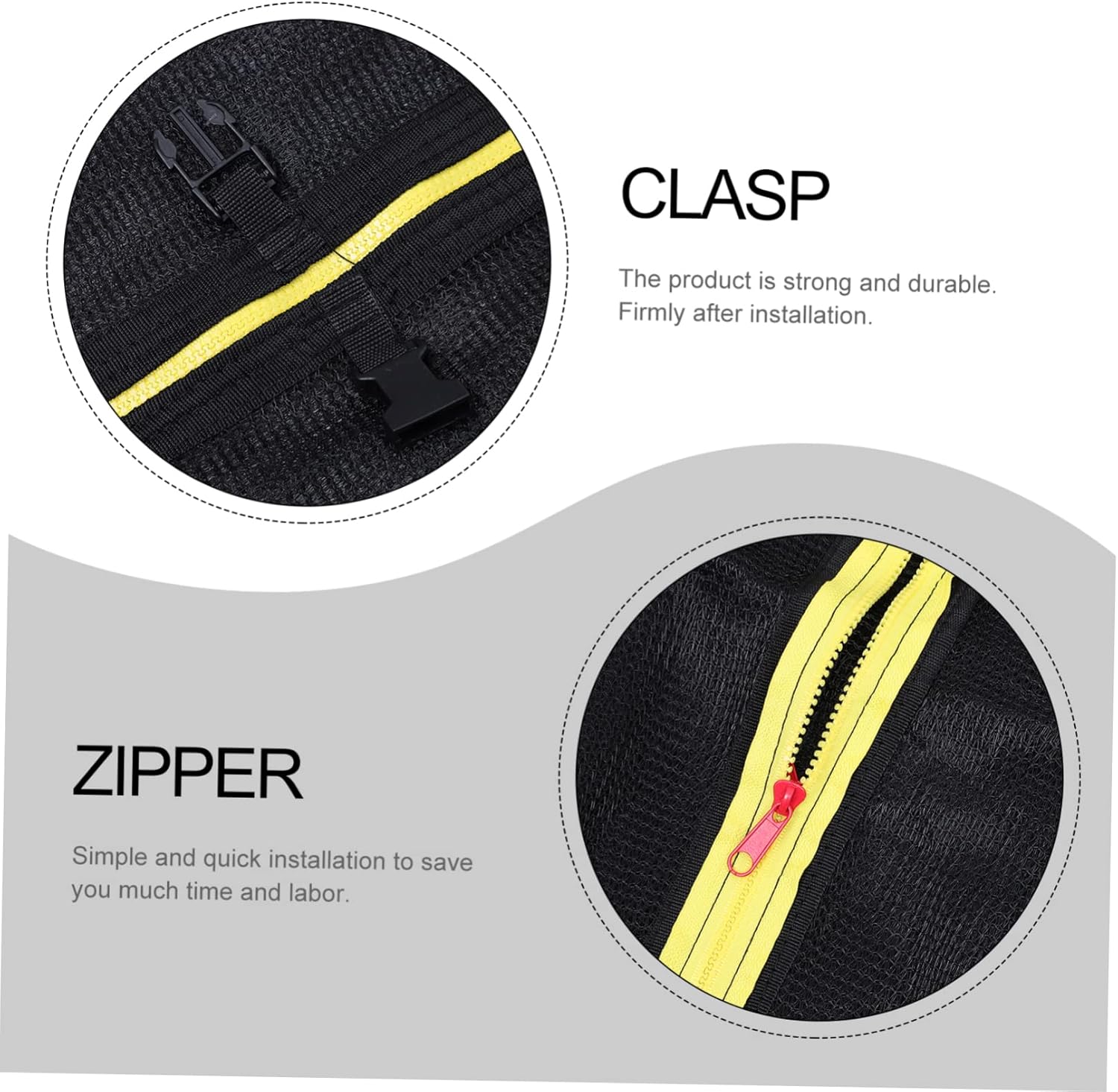 1set Trampoline Protective Net for Safety Replacement Enclosure for Jumping Bed Fits Frame to Prevent Falls and Family Safety