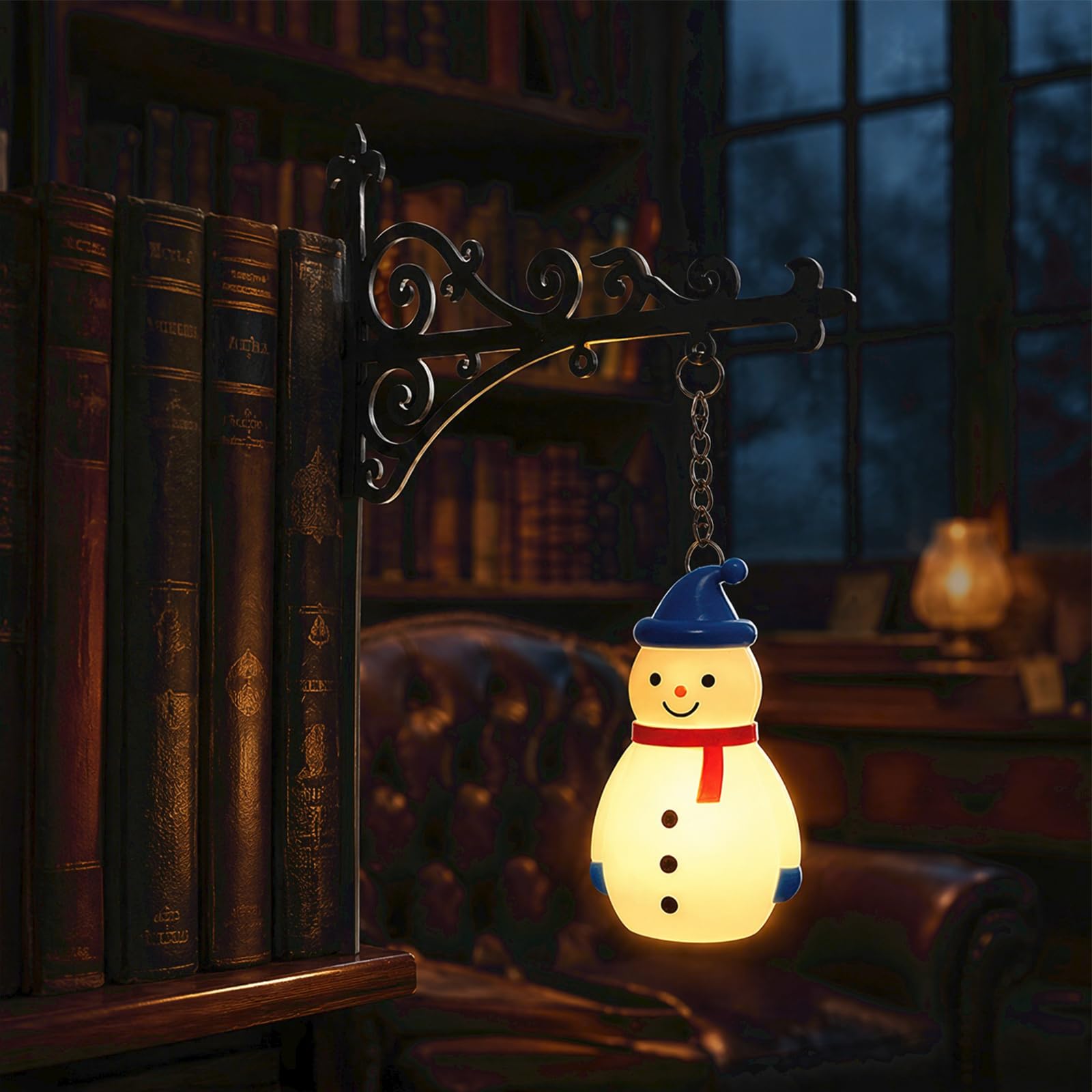 Library Lantern Bookshelf Lamp Book Nook Light Warm LED Nightlight — image 1