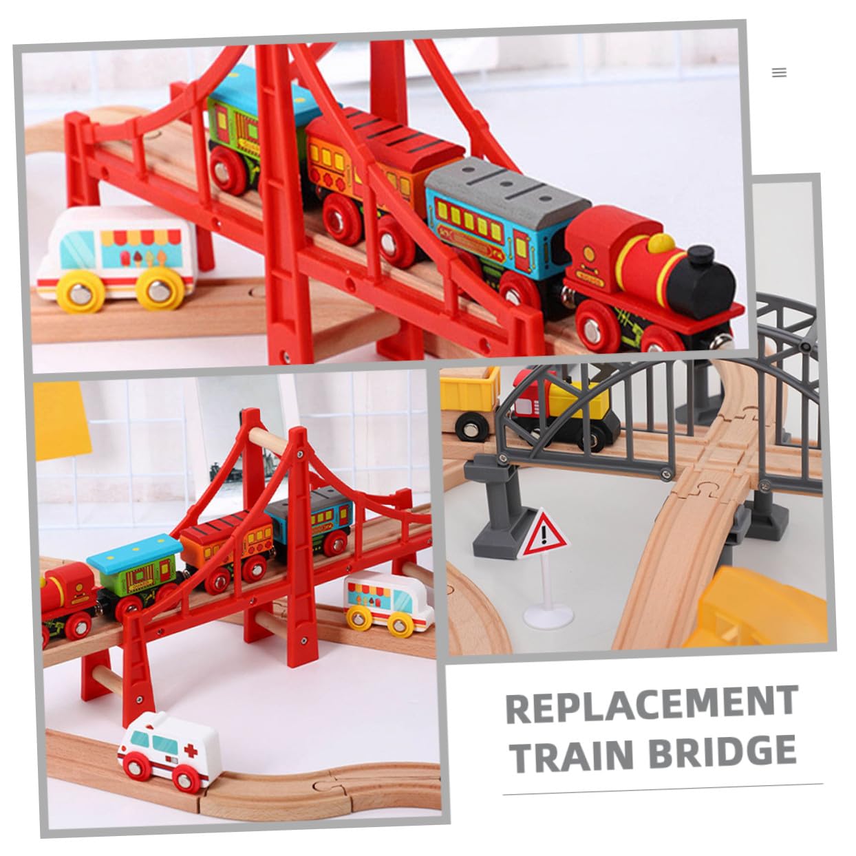 Gatuida Ponte Modellismo Ferroviario 2 Pezzi per Binari Treno, Plastico