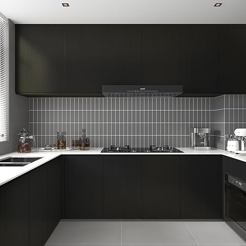 Miniatura 6 de CHIHUT Papel adhesivo de acero inoxidable para encimera, impermeable, resistente al calor, cepillado metálico, papel tapiz autoadhesivo para