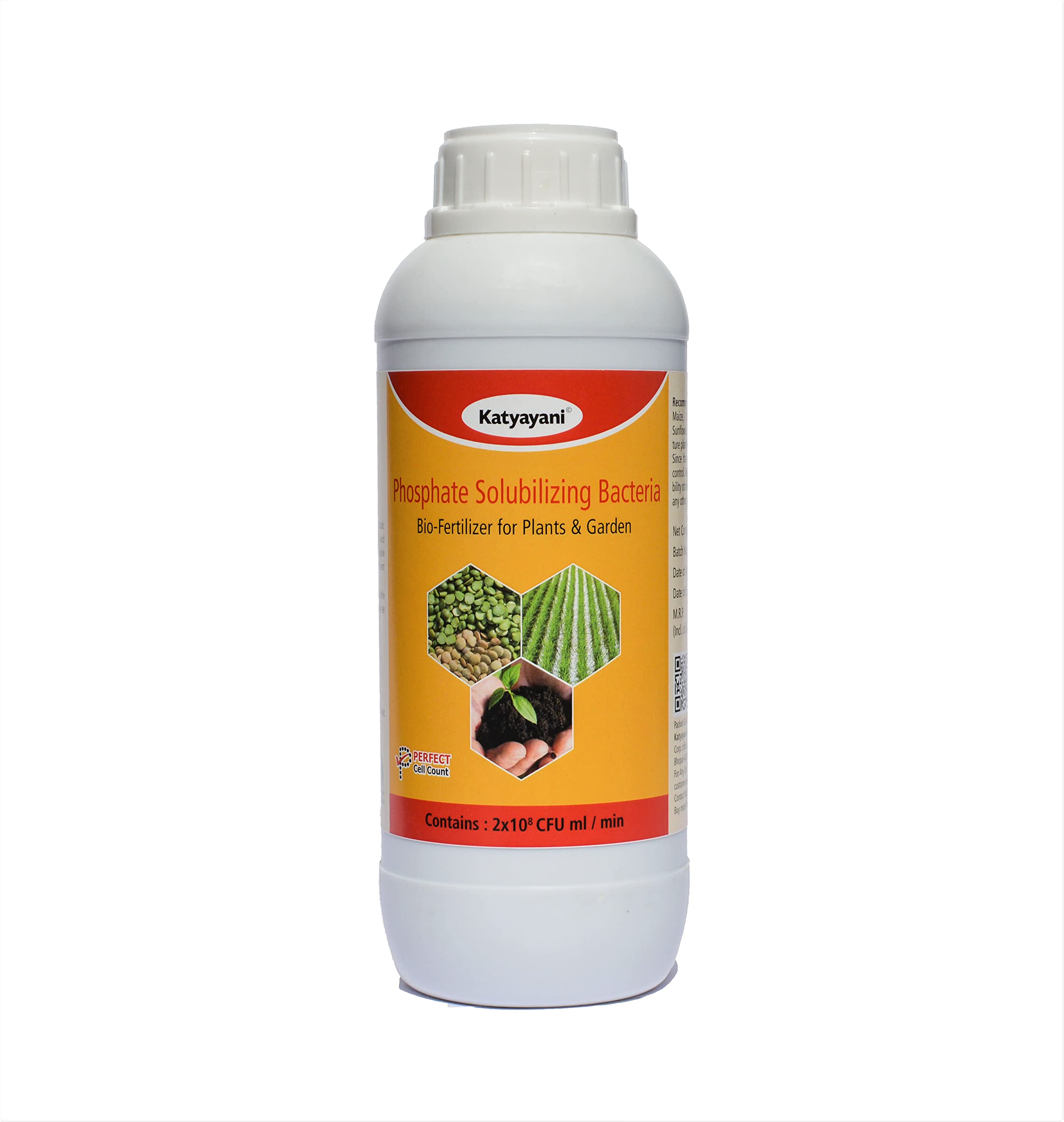 Katyayani phosphate solubilizing bacteria Bio fertilizer | Fertilizers for all indoor & outdoor Plants | Eco Friendly Liquid Organic Farming | CFU (2 x 10^8 CFU ml/min) (1000ml x 1)