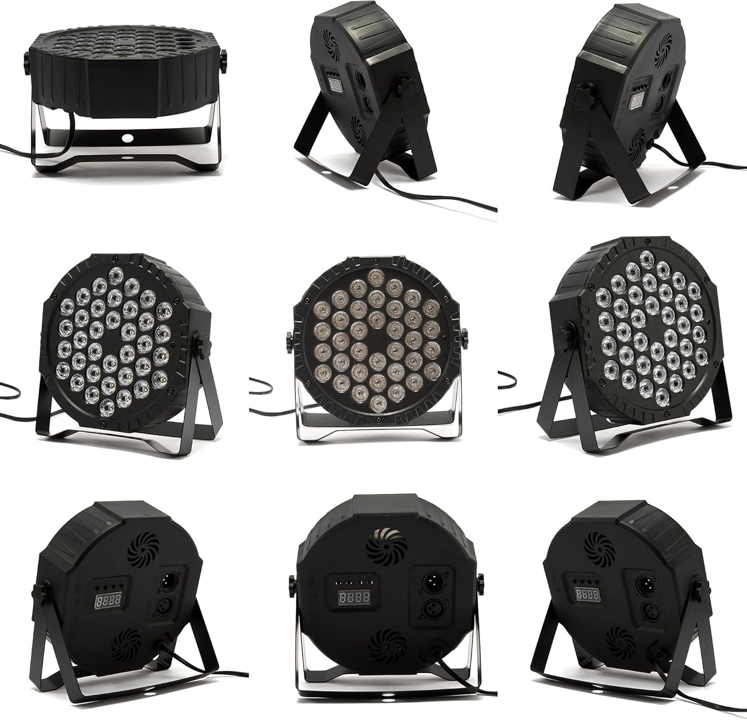 4 pièces LED Par Strahler, 36 LED 72W Discolicht Party Light, RVB DMX512 avec télécommande, lumière de scène 7 modes de lumière DJ licht pour Party Bar Stage Feste Show