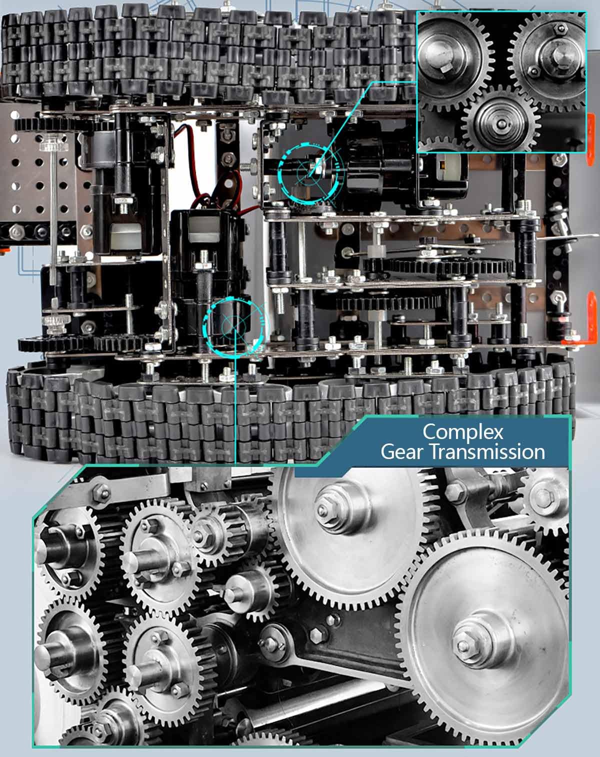 Metalowe puzzle 3D dla dorosłych, metalowe zdalnie sterowane ciężarówki, mechaniczne modele puzzli, zestawy DIY łamigłówki, rękodzielnicze, prezenty urodzinowe(Version:A)