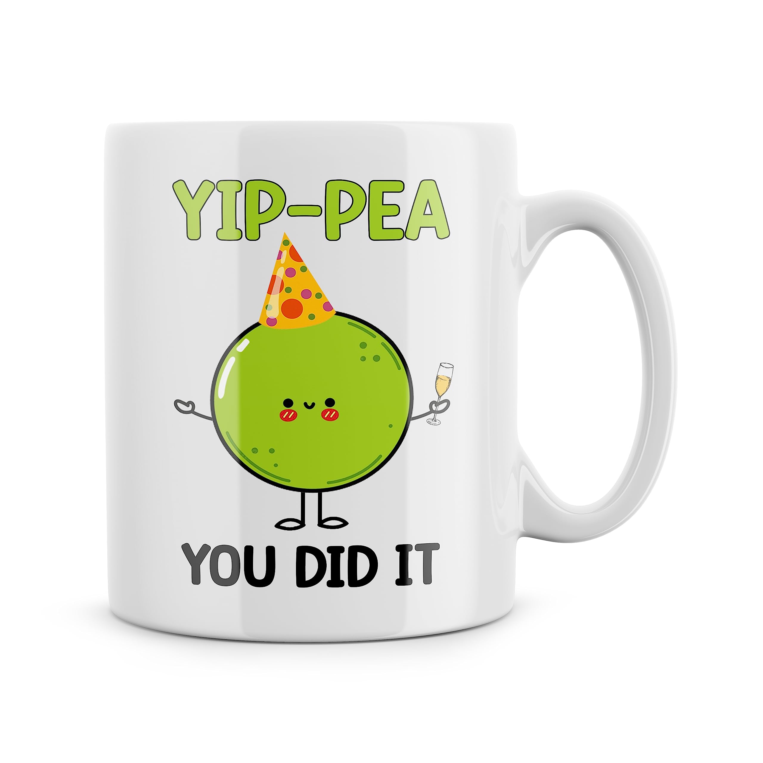 Rib ticklerz - Funny Graduation Mug - Yip-Pea You Did It - Graduation Gifts - Passed Exams Gift - Best Friend Mug - Passed Uni - Son Daughter Niece Friend 10oz Ceramic Mug - MG196