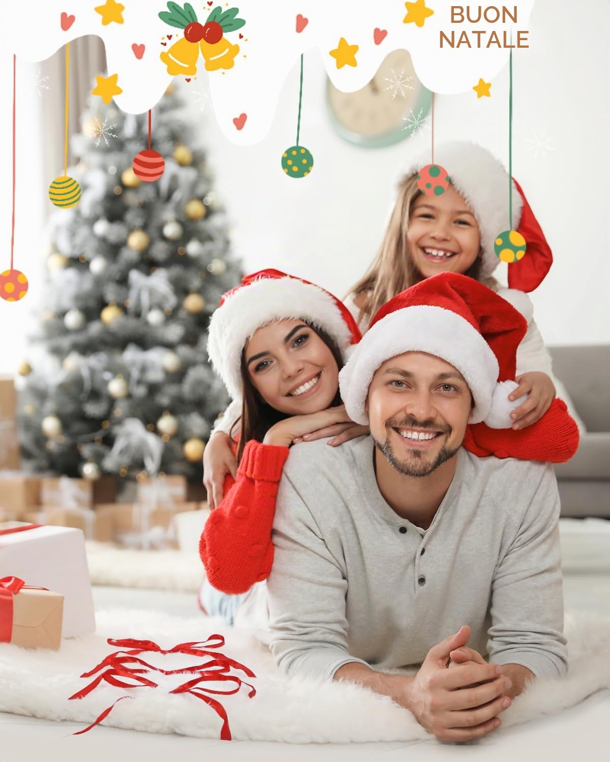 Gonna albero di Natale rotonda 150 cm copre piede albero di Natale bianco peluche base albero di Natale per la decorazione dell'albero di Natale
