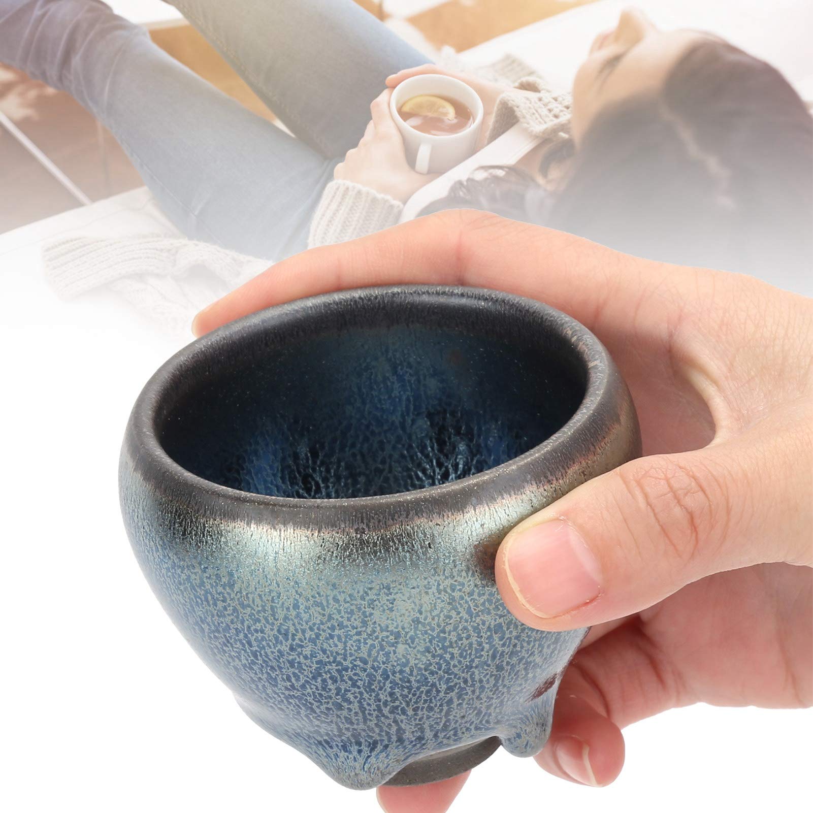 Taza De Té De Cerámica, Juego De Té De Kung Fu De Cerámica China De 6 Piezas, Taza De Té Japonesa, Tazas De Té De Cerámica, Taza Mate De Cerámica En Caja De Regalo(#02)