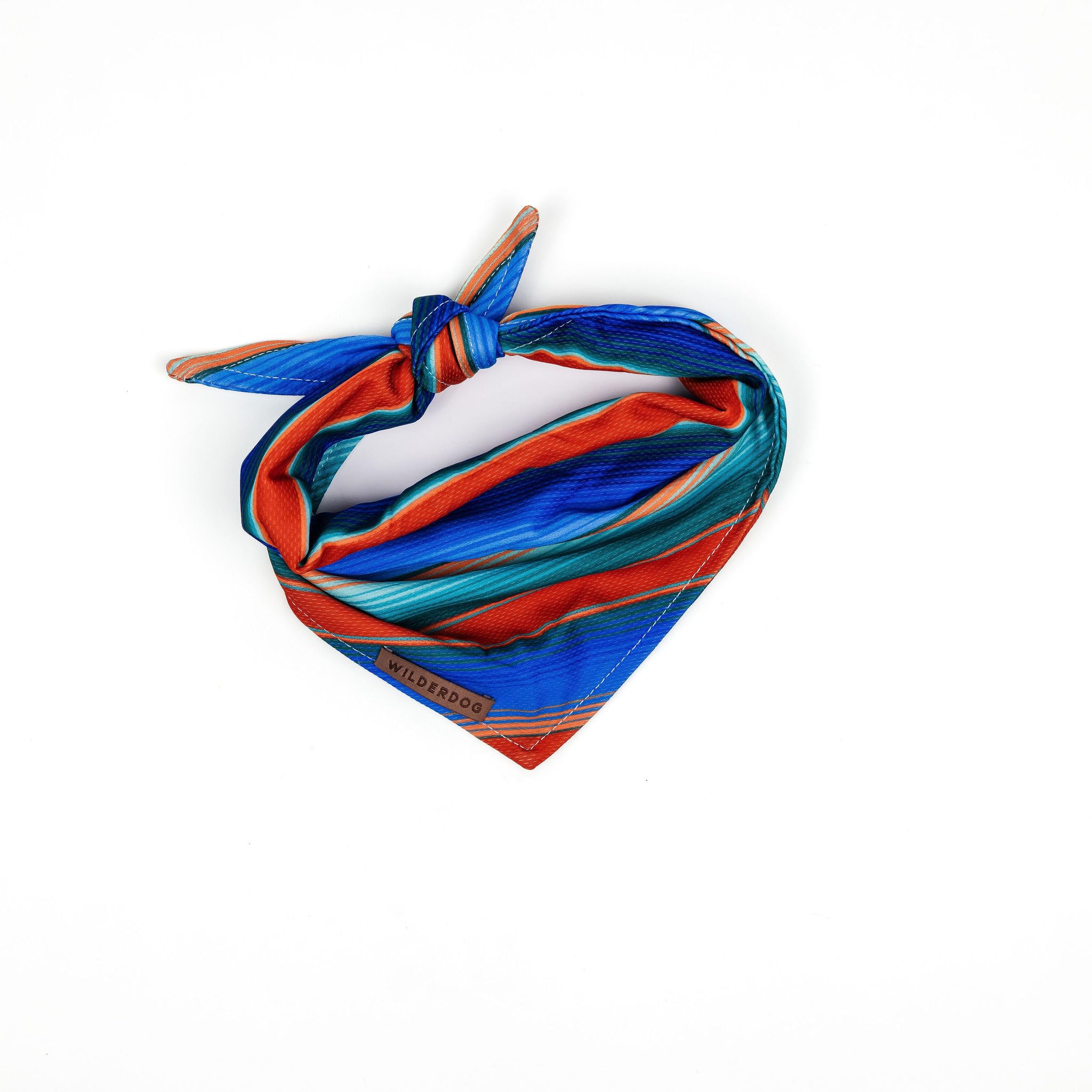 Wilderdog Dog Bandana with Lightweight Quick Drying Poly-Blend Mesh Material in Stripe