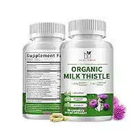 Liver Support Supplement – Milk Thistle Extract with Silymarin, Glutathione, Dandelion & Artichoke – Liver Cleanse & Detox, Antioxidant & Digestion Support – 90 Capsules (45-Day Supply)
