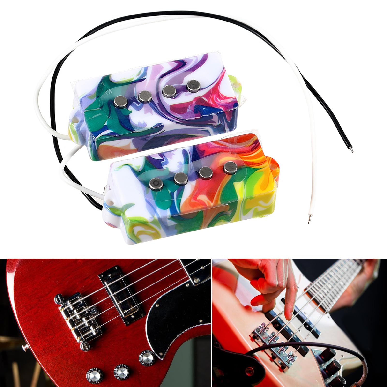 Bezpośredni zamiennik przetwornika dla 4-strunowych gitar basowych, oferujący bogaty czysty ton i dobre podtrzymywanie bezpośredniego zamiennika przetwornika