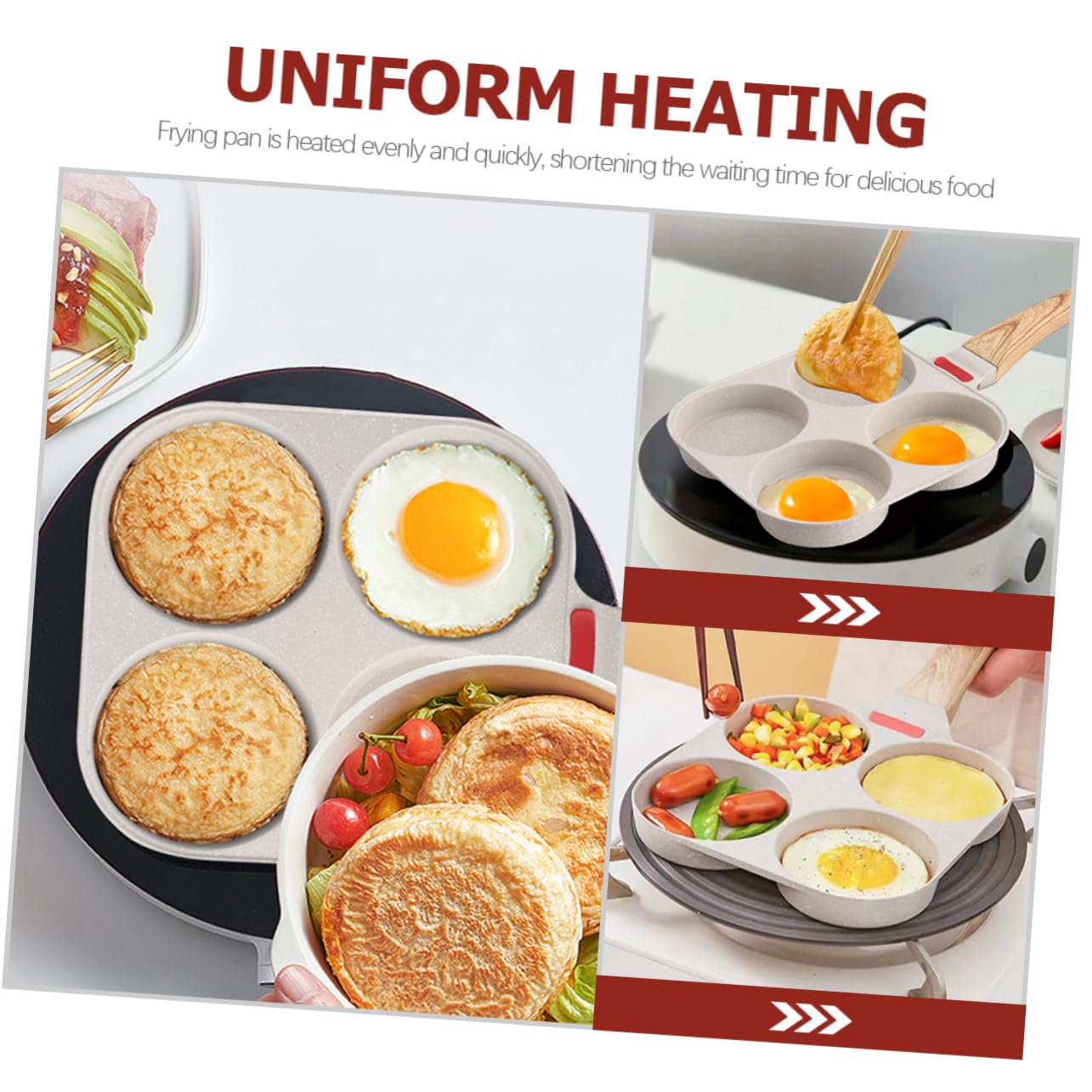 Cabilock Household Non Stick Cup Egg Frying Pan Multi Functional Omelette Maker Premium Cookware for Breakfast Easy to Clean for Home and Restaurant Use