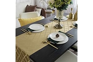 Joyfol Day Table Runners, Damask Jacquard Table Runner for Dresser