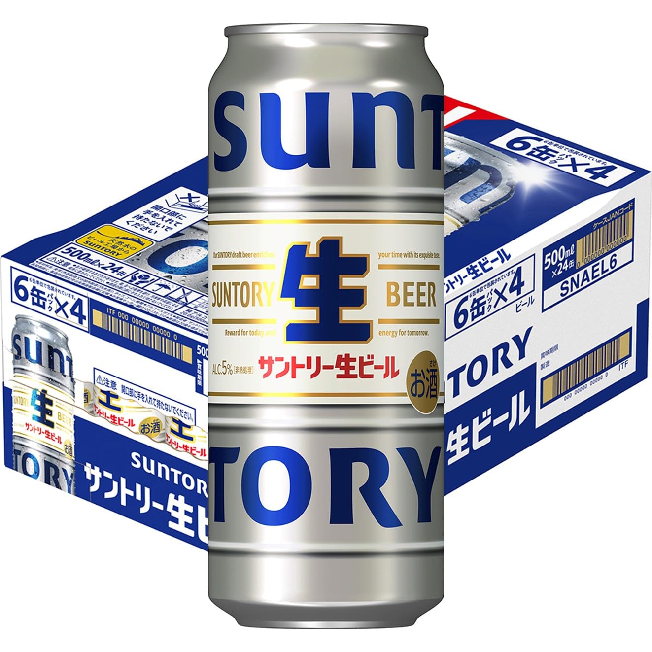 Amazon.co.jp: サントリー生ビール 500ml 24本 [6缶×4] [サントリー