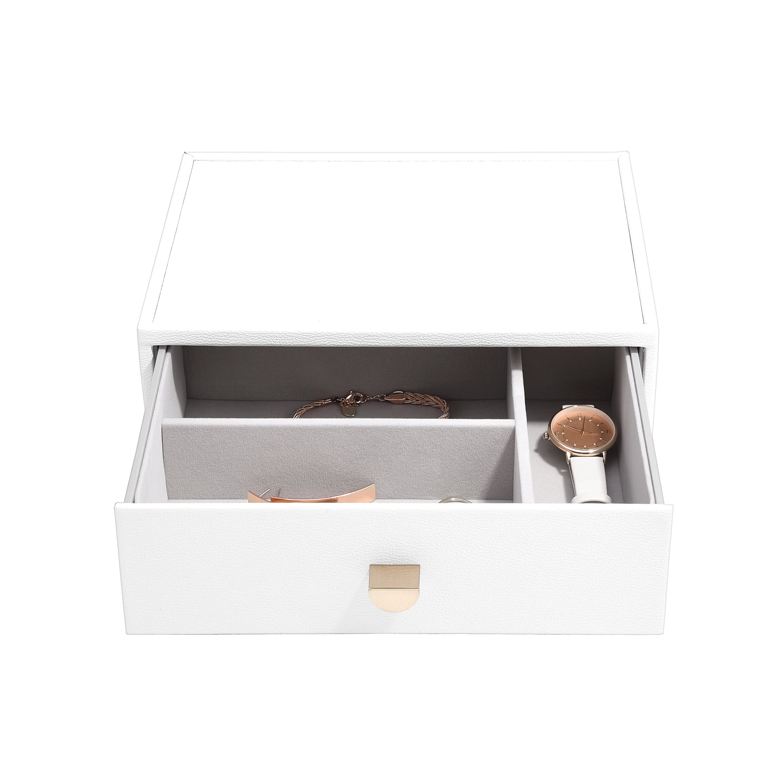 Stackers White Pebble Classic Accessory Drawer Layer