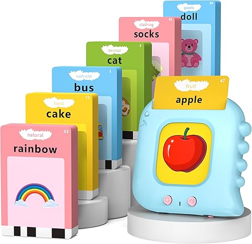Tarjetas flash parlantes para niños pequeños con 510 palabras visuales, juguetes Montessori, terapia del habla, juguetes sensoriales para autismo,