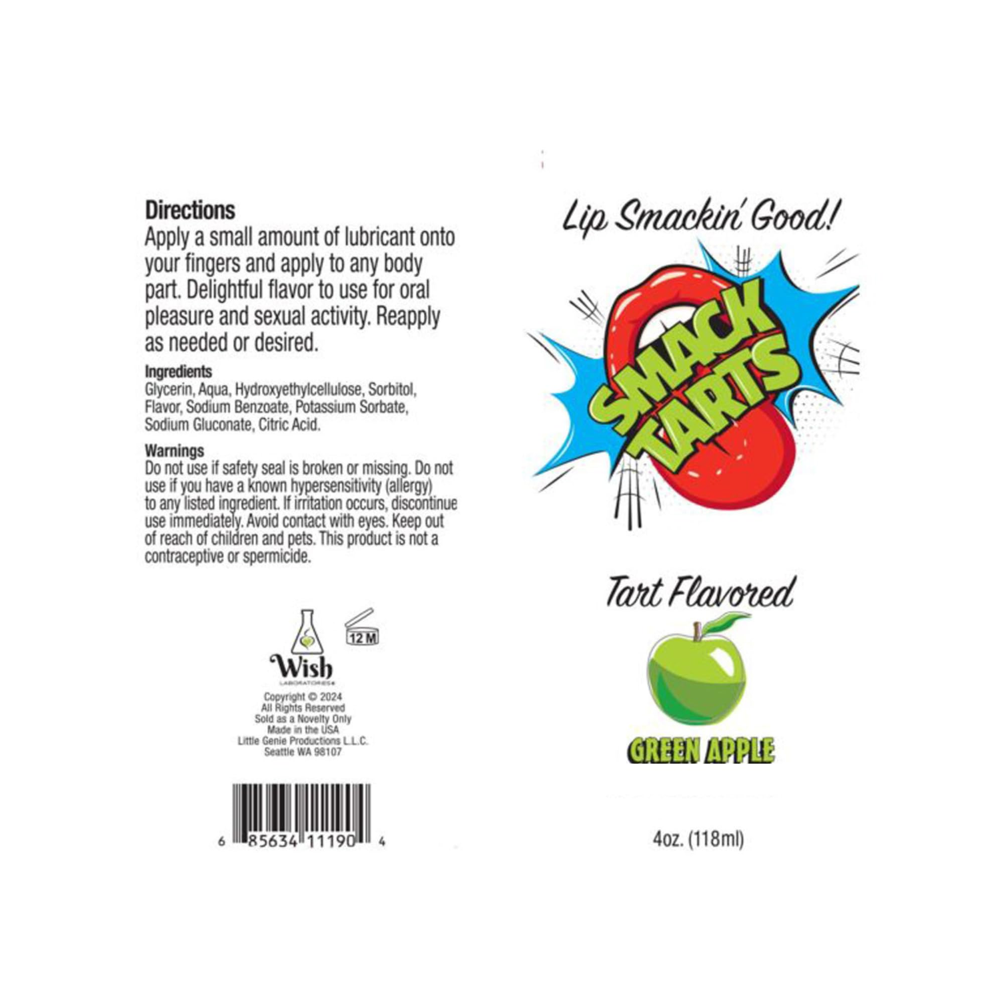 Amazon.com: Smack Tarts Sour Green Apple Lickable Oral Sex Gel 4oz & No Gag  Deep Throat Spray : Health & Household