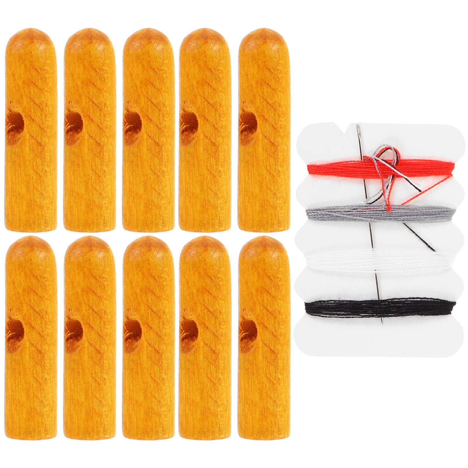 POPETPOP 10 Pcs Wooden Folding Umbrella Tail Beads with Repair Function, Sun Protection Design, Suitable for Rain and Sun Umbrellas