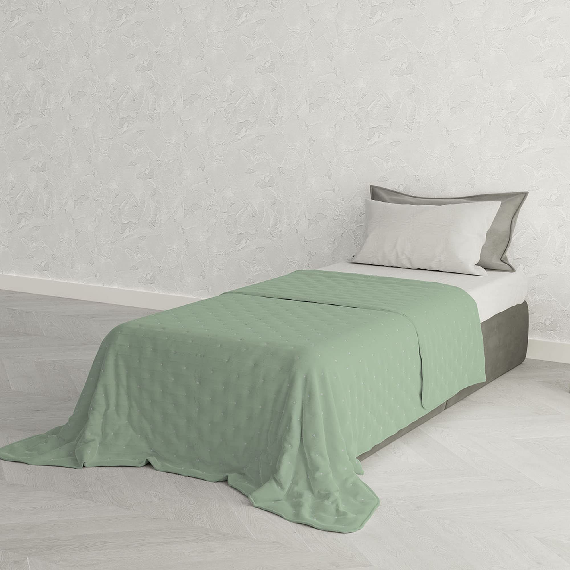 Italian Bed Linen Sommer Steppdecke CHIC, mikrofaser, EINZELNE 170x250cm, Hellgrün
