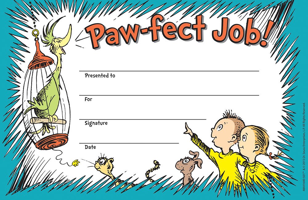 EurekaDr. Seuss What Pet Should I Get? Set of 36 Recognition Awards