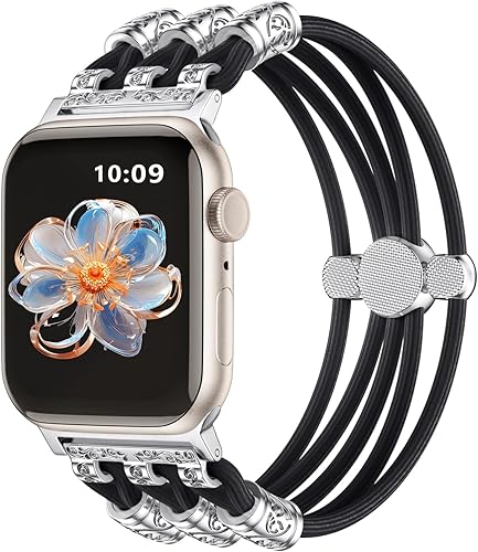 Omnillert Correas de cuentas compatibles con Apple Watch Band de 1.61, 1.57, 1.49, 1.77, 1.73, 1.65 y 1.73 pulgadas para mujer, pulseras bohemias Omnillert Correas de cuentas compatibles con Apple Watch Band de 1.61, 1.57, 1.49, 1.77, 1.73, 1.65 y 1.73 pulgadas para mujer, pulseras bohemias