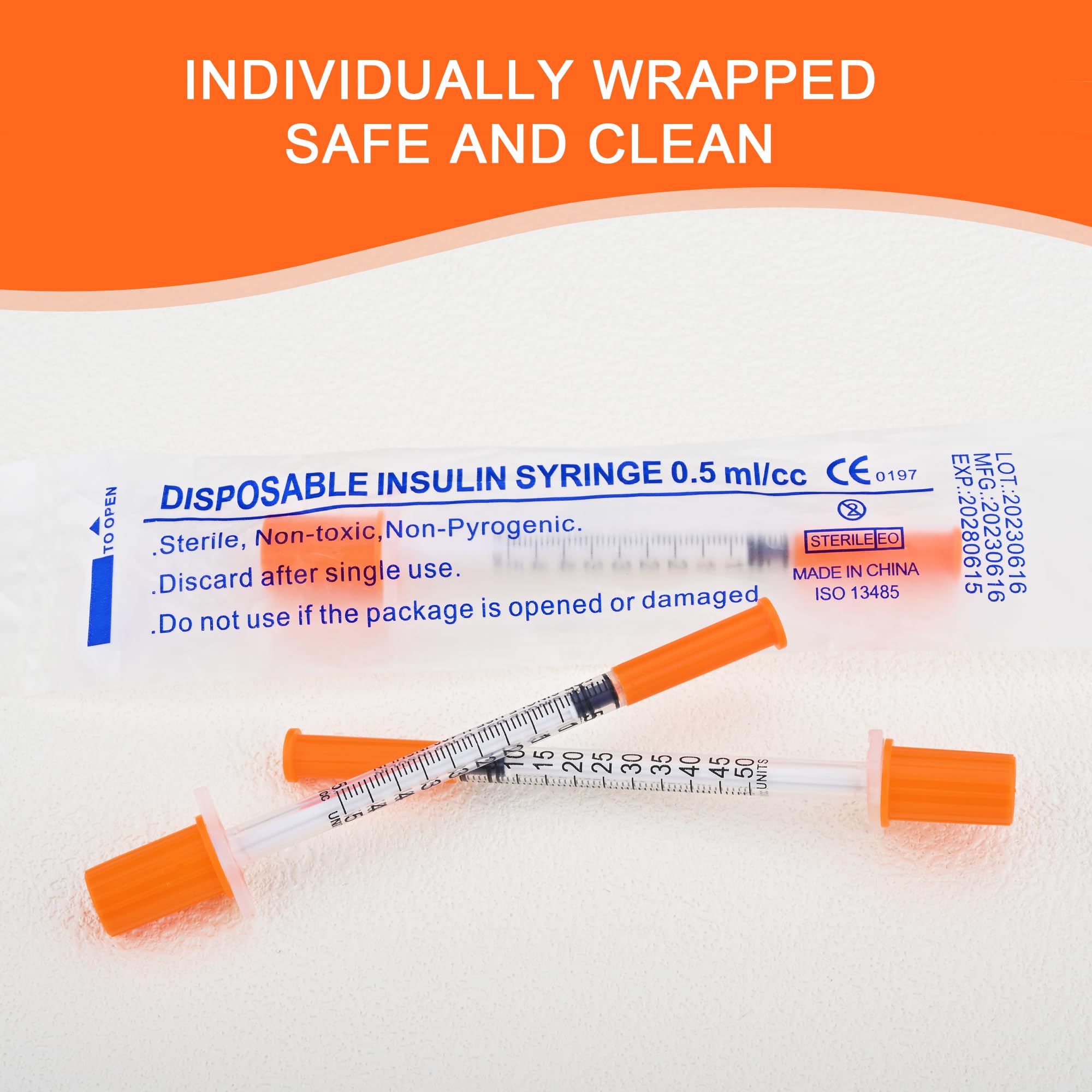 100 Stück 0.5ml Plastiktube (31G x 6mm), Laborzubehör Mehrzweck-Messwerkzeuge, Einzeln verpackt
