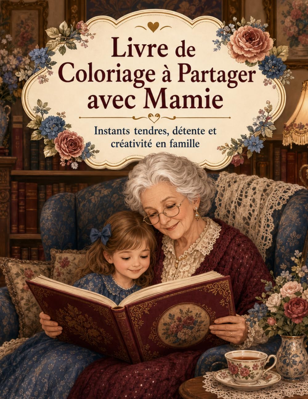Livre de Coloriage à Partager avec Mamie: Instants tendres, détente et créativité en famille