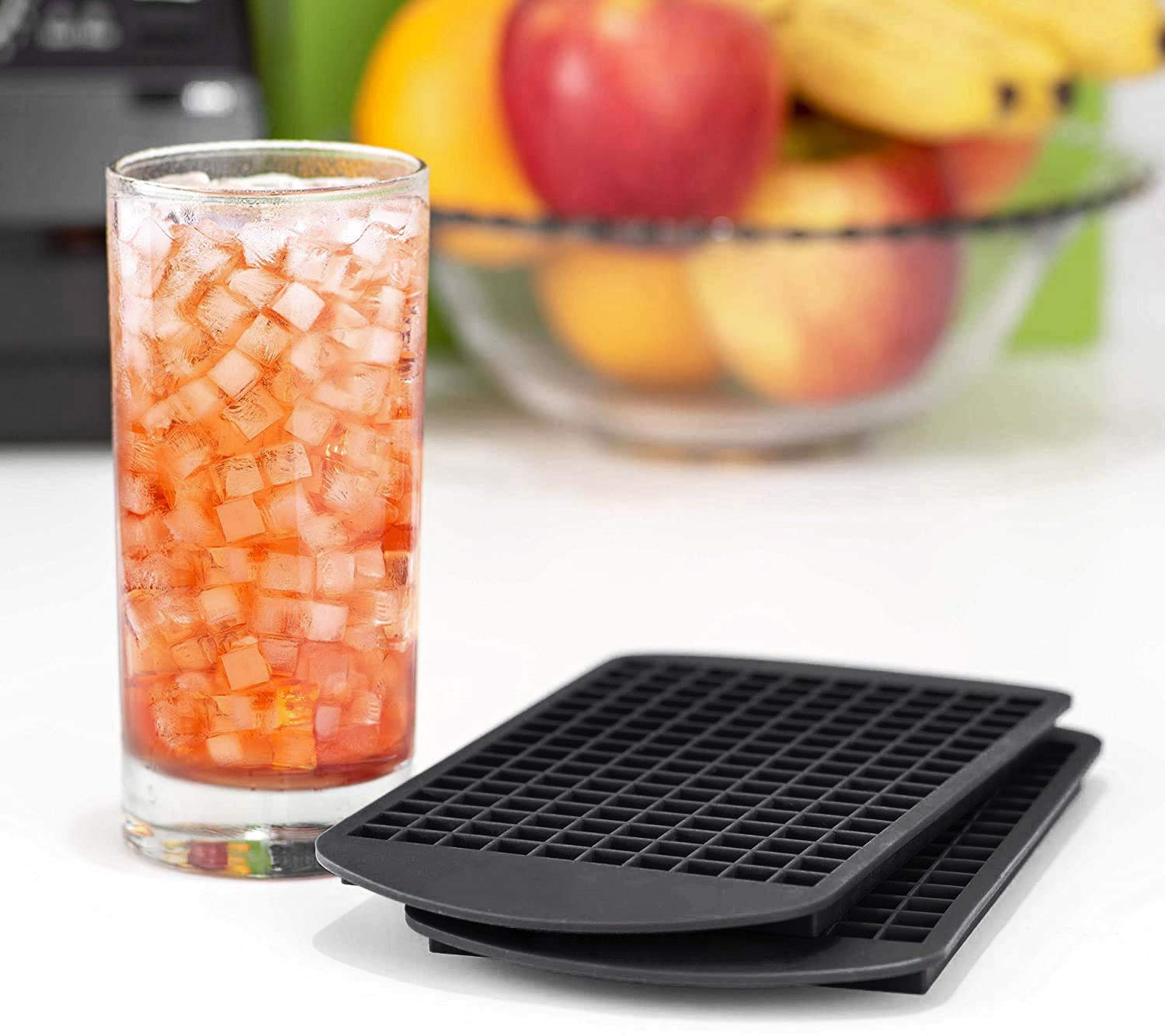 Mini Moldes para Cubitos de Hielo de Silicona, Cubiteras para 160 Cubitos, Hielo de 1 cm, Apilable