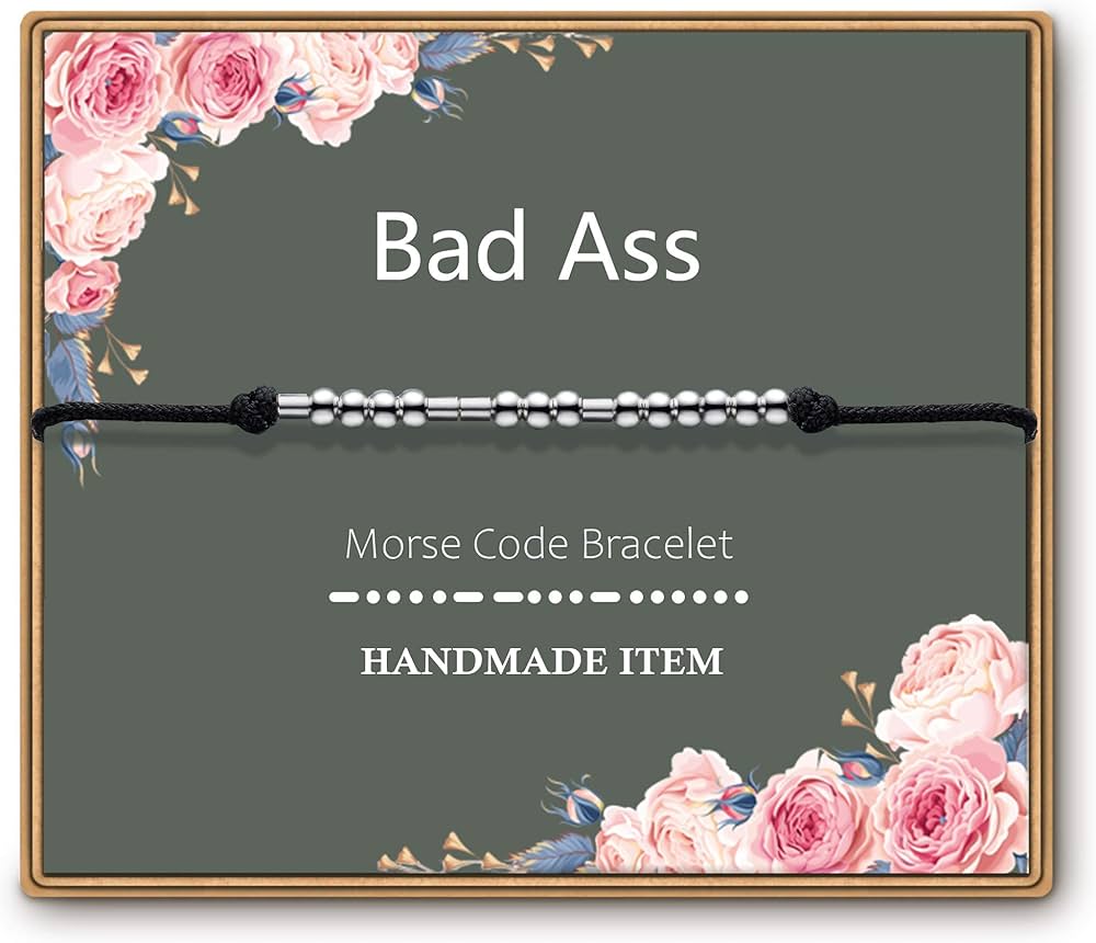 Amazon.com: Morse Code Badass Bracelets for Women With ...