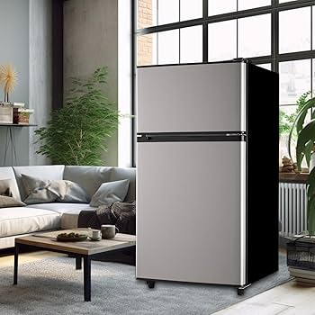 Mini Refrigerator シルバー 2段棚付き Mini Refrigerator シルバー 2段棚付き