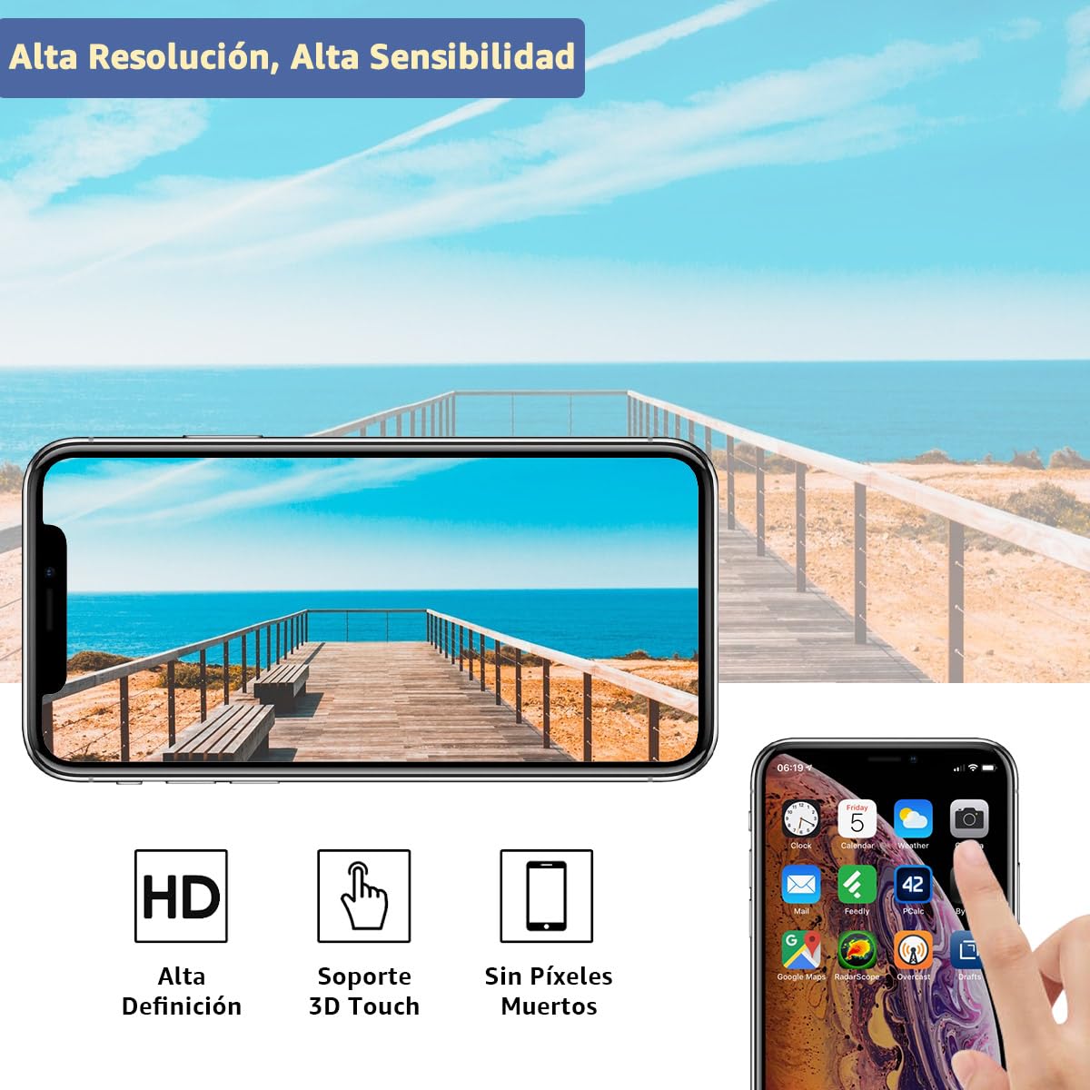 Yodoit Pantalla para iPhone 11 COF Full HD LCD 6.1 Pulgadas, digitalizador táctil, Compatible con el Modelo A2111, A2223, A2221, con Kit de Herramientas de reparación