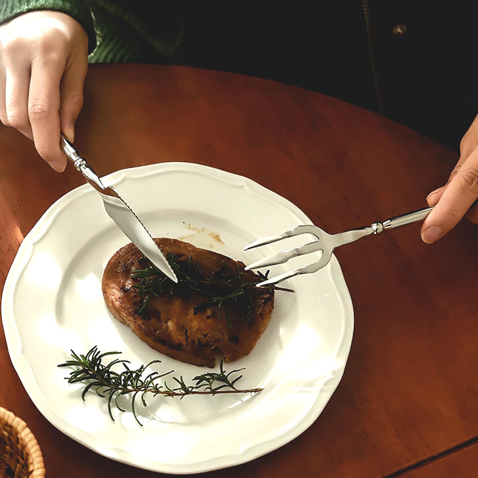 Stainless Steel Dinner Forks - Set of 2 -5