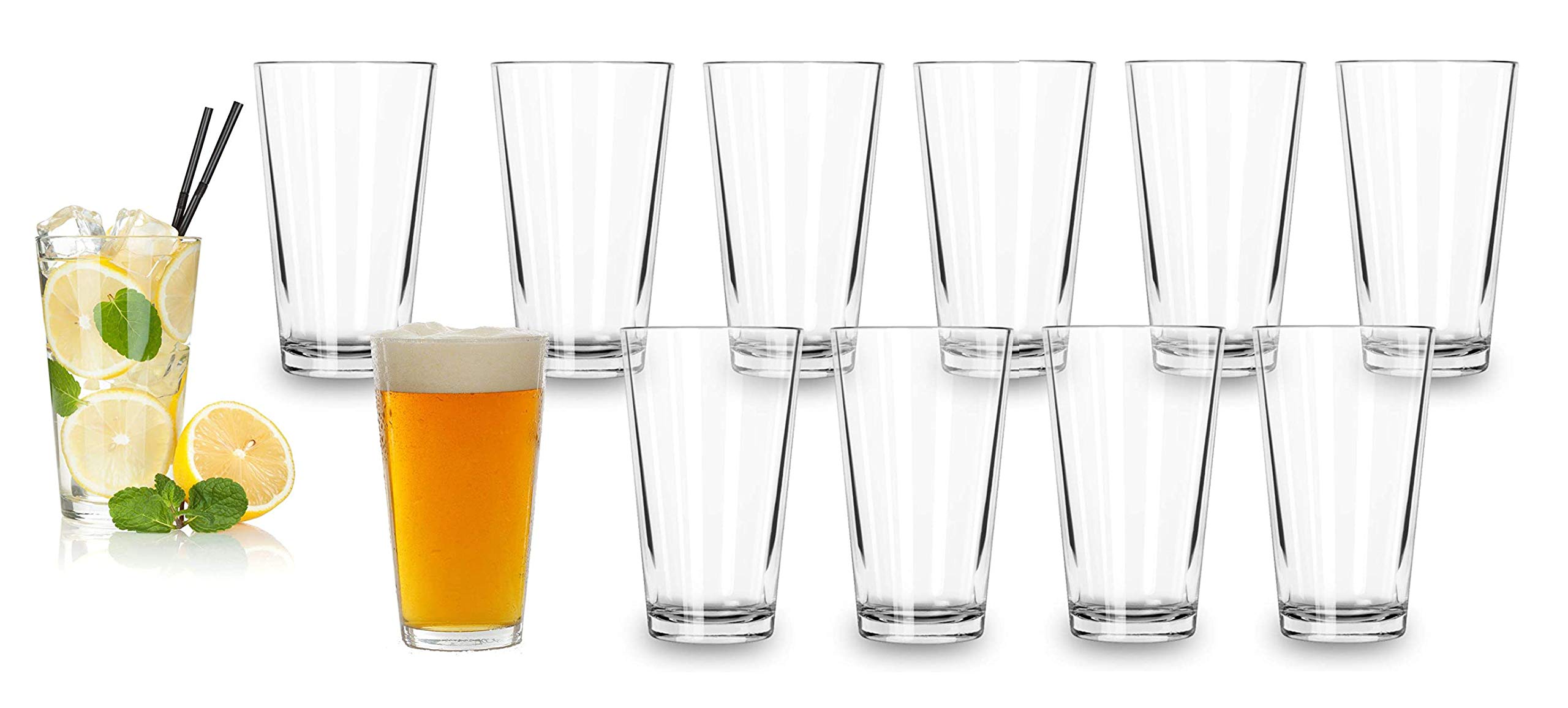 Buy Bulk Classic Premium Pint Glasses 16 Ounce Set Of 12 Highball