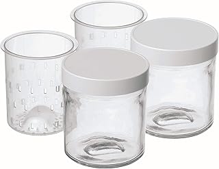 Pots à fromage Cuisinart YM402E pour YM400E, 2 x pots et égouttoirs