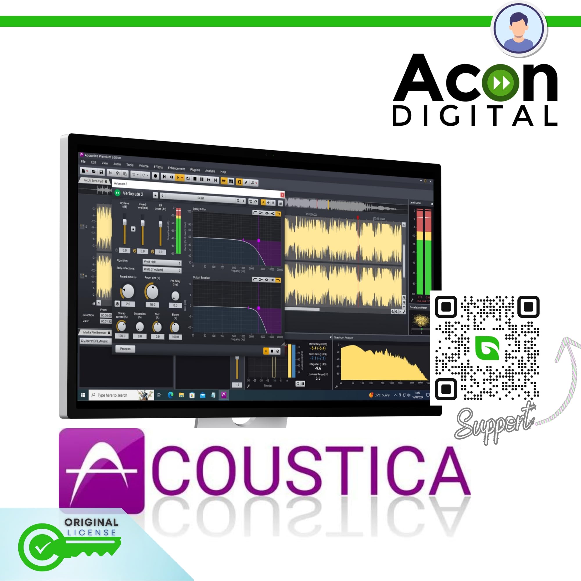 JaxKing Acon Acoustica Premium Edition 7 Genuine License Key (Lifetime / 1 Device) (Instant Delivery)