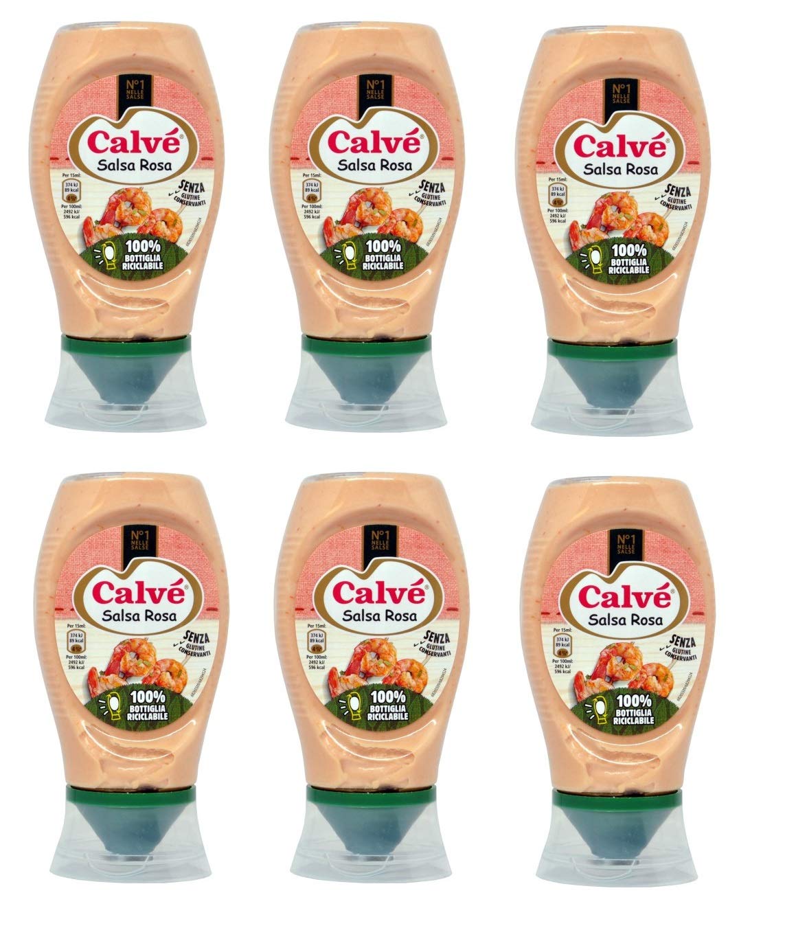 6x Calve Calvè Salsa rosa mayo Fritessoße Soße Sauce squeeze 225ml