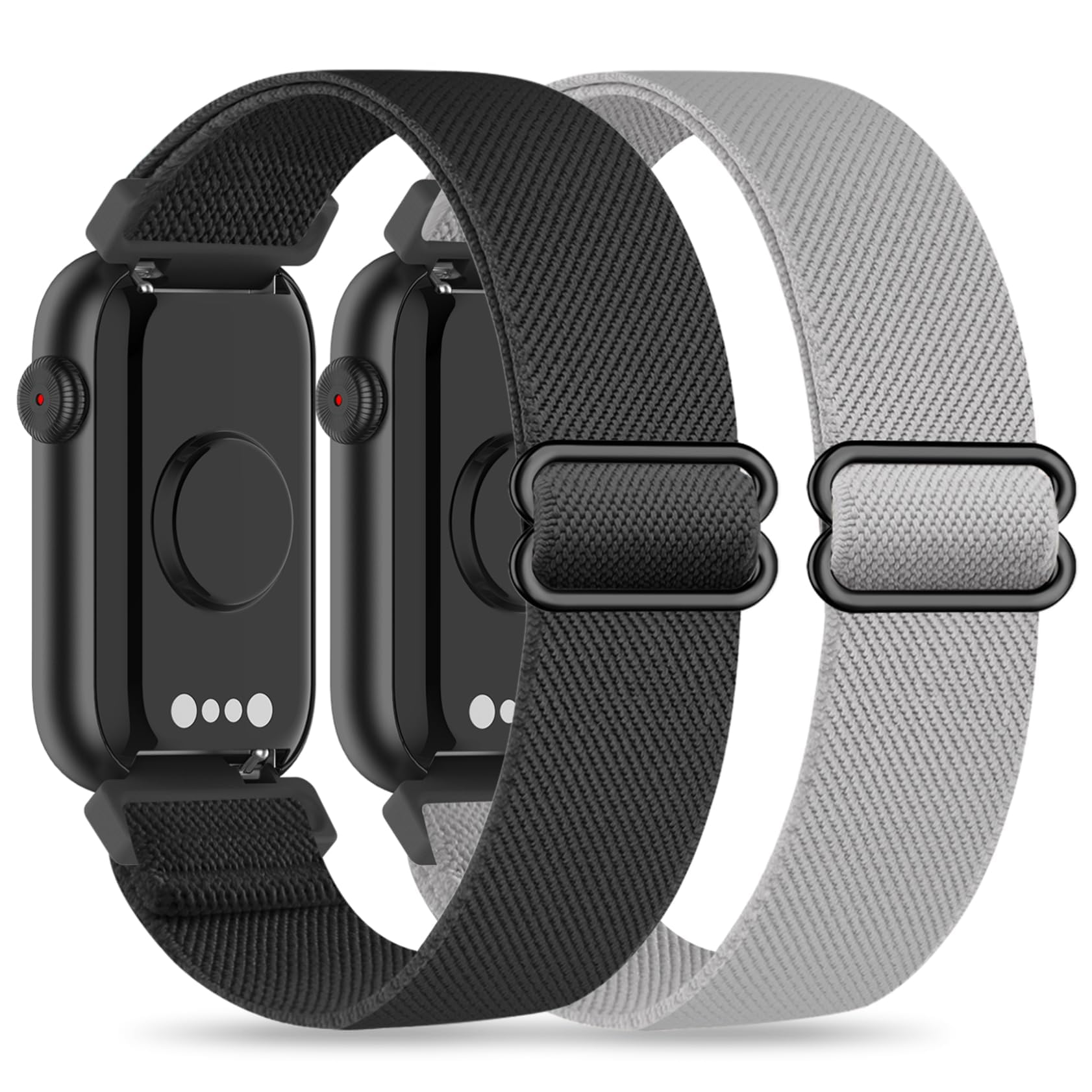 2 Pack Stretchy 16mm Nylon Bands Compatible with FITVII HM08/MorePro HM08/Amzhero-Runfit D26/KALINCO Slim Fitness Tracker