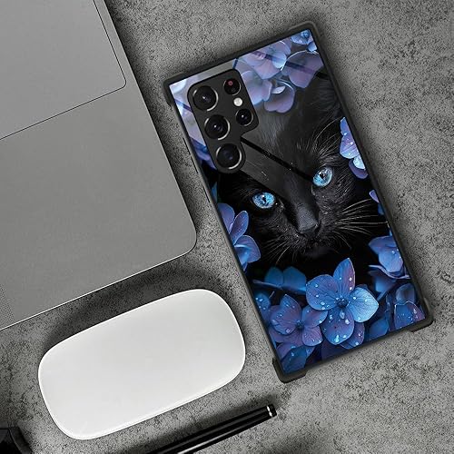 Miniatura 6 de CARLOCA Funda compatible con Samsung Galaxy S22 Ultra, diseño gráfico de identidad de gato Mumbai Clivia, a prueba de golpes, antiarañazos, para