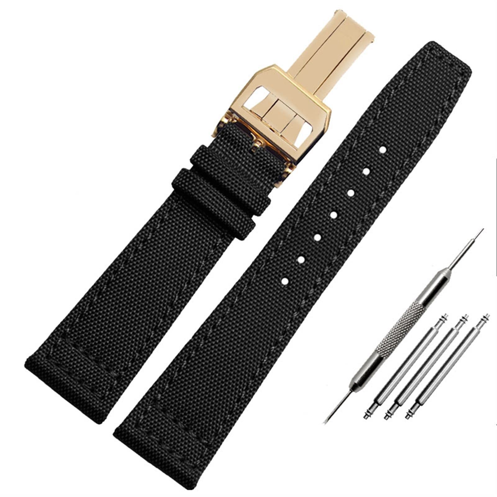 Nylon Watch Band Dla IWC Portugalski Pilot Seria 20mm 21Mm 22mm Zegarki Na Rękę Płótno Bransoletka, Kolor: wielokolorowy, 22mm