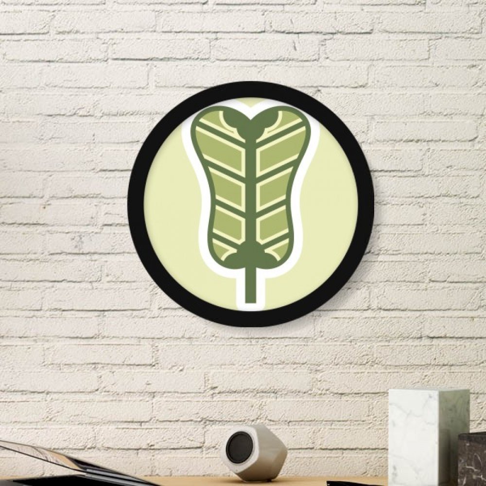 Cadre photo rond en bois pour salon chic avec motif peinture traditionnelle chinoise Palmleaf