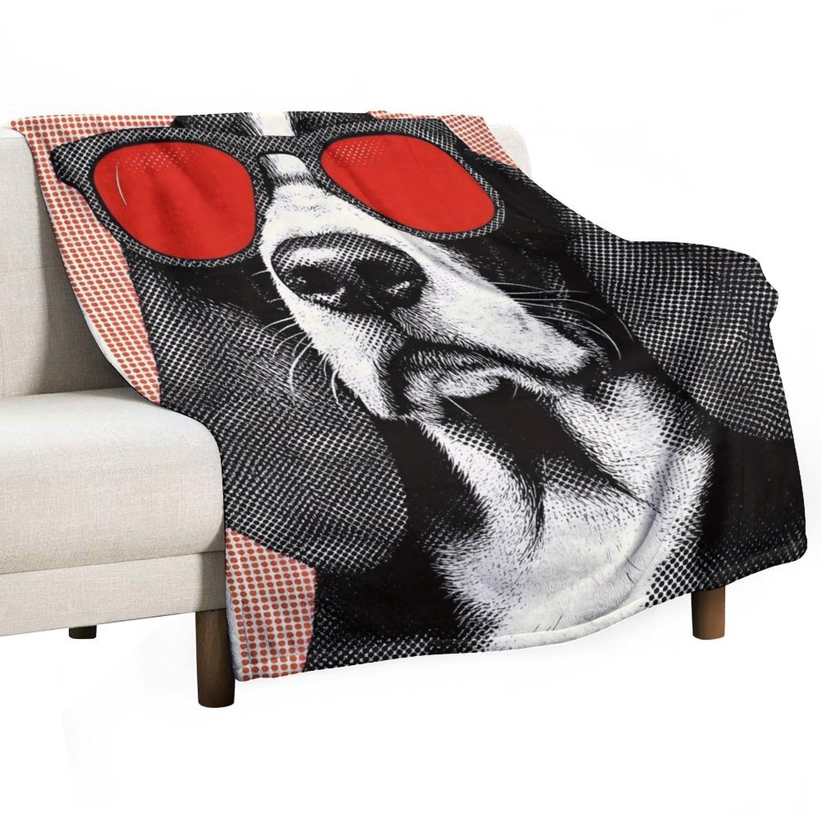 YHGSREUOH Funny Dog (4) Flannel Blankets Fleece Soft Throw Lightweight Plush Gifts for Couch, Bed, Cozy Sofa Plush, Chair, Lovers 80x100cm(30x40in)