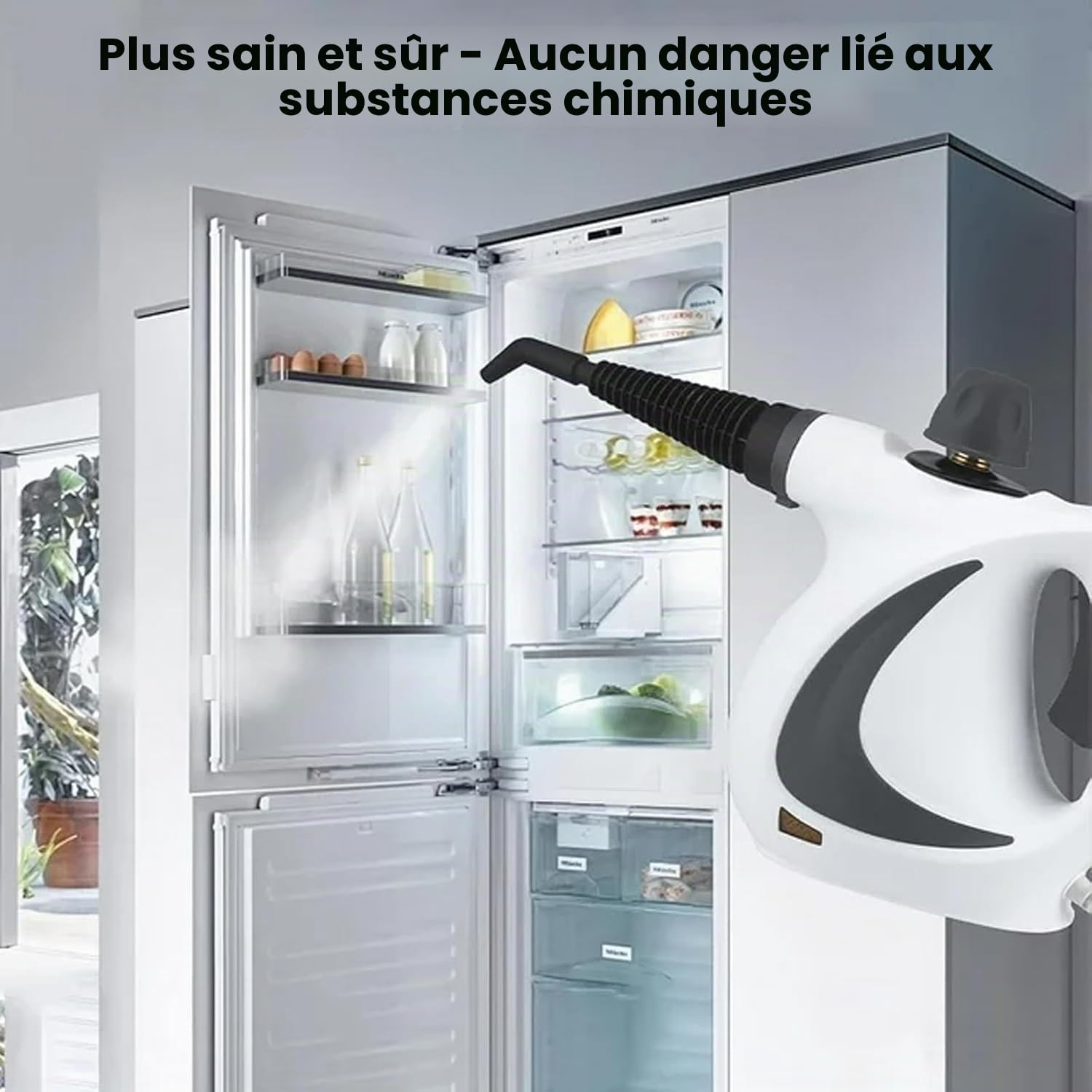 AquaNevo Paris Steam Cleaner, Aquanevo Nettoyeur Vaporisateur Canapé, Red Hut Nettoyeur, Nettoyeur Vaporisateur a Main, Pression de Vapeur de 3,2 Bars avec 13 Accessoires (Blanc)