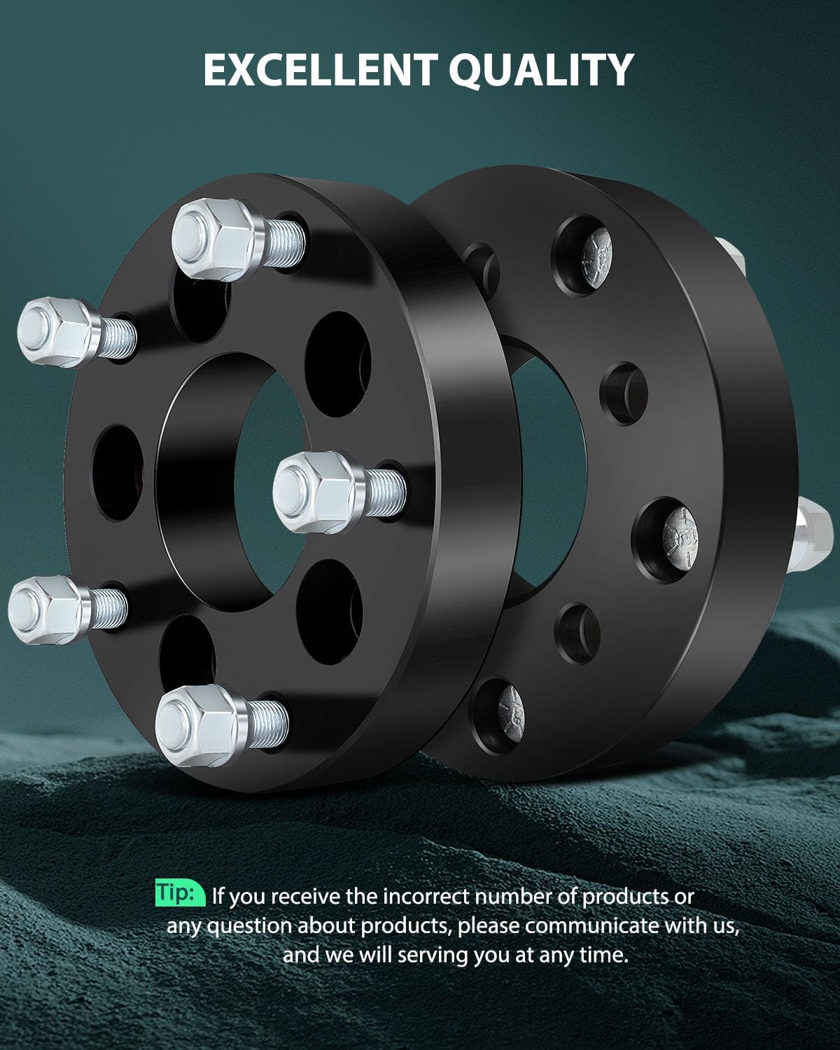 SCITOO 2Pcs 5x4.5 to 5x5.5 Wheel Adapters 1.25 inch Thread Pitch 1/2 Hub Bore 73mm 5 Lug Wheel Spacers Fit for Mustang Edge Explorer Crown Victoria Ranger Bronco Liberty Wrangler Cherokee