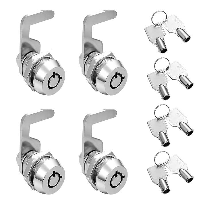 Buy Kitmose Tubular Cam Locks Sets, 4 Pack Keyed Alike Tool Box Locks 5
