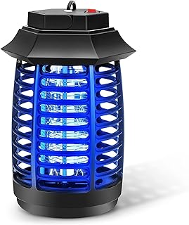 Bug Zapper, Electric Fly Swatter, Mosquito Zapper Outdoor/Indoor, 4200V 20W Waterproof Fly Zapper Mosquito Trap, Mosquito Killer for Home, Patio, Backyard, Insect Fly Zapper (Black)