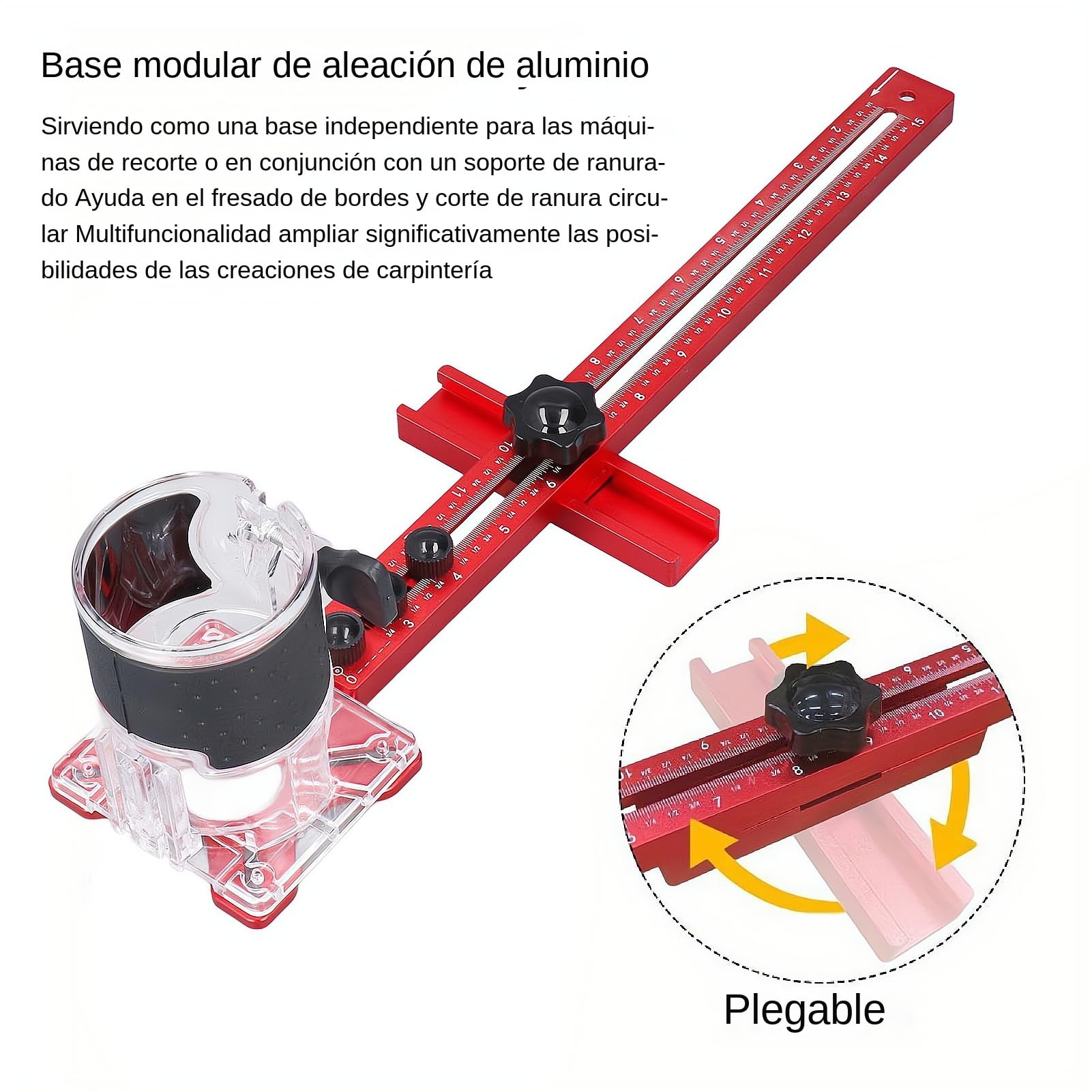 per Fresatura Regolabile con Staffa per Scanalatura della Fresatrice 4 in 1, per Taglio Circolare in Lega di Alluminio per Fresatrice per Hardware