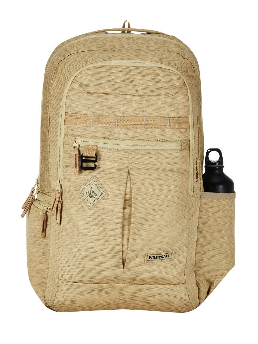 Wildcraft Safara Tactical 1 29L 3 Compartment Laptop Backpack with Rain Cover (12963) (Pale Khaki)