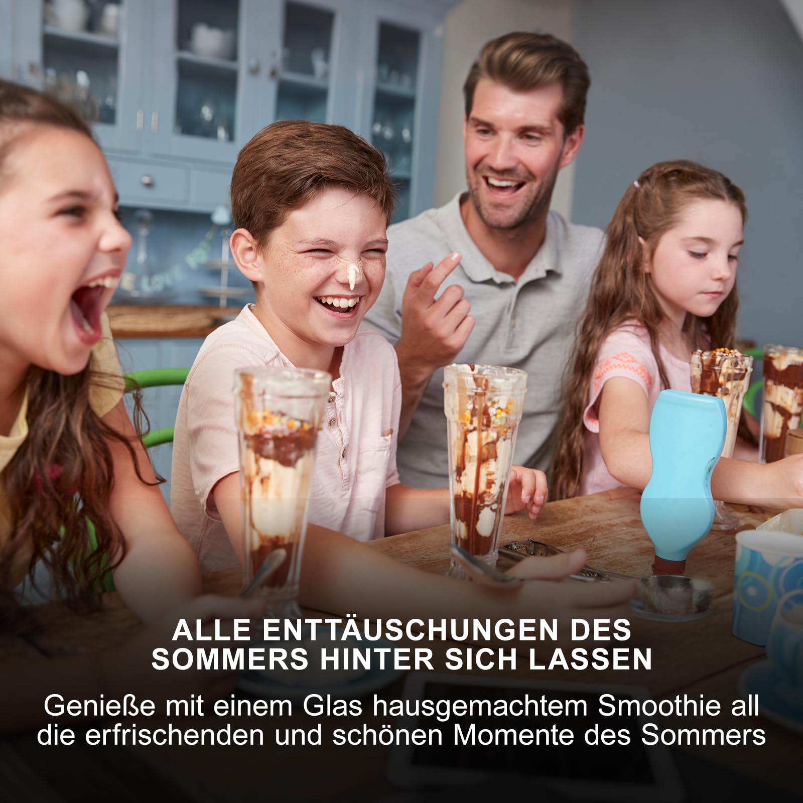 HBS-1901EU 1,9l Eismaschine, Slush Maschine, Eiscrememaschine,Smoothie-Mixer, 6 Funktionen, Für Die Herstellung Von Ice-Cream, Saft, Eis, Schnellkühlung, Geeignet Für Familienfeier, Grillpartys
